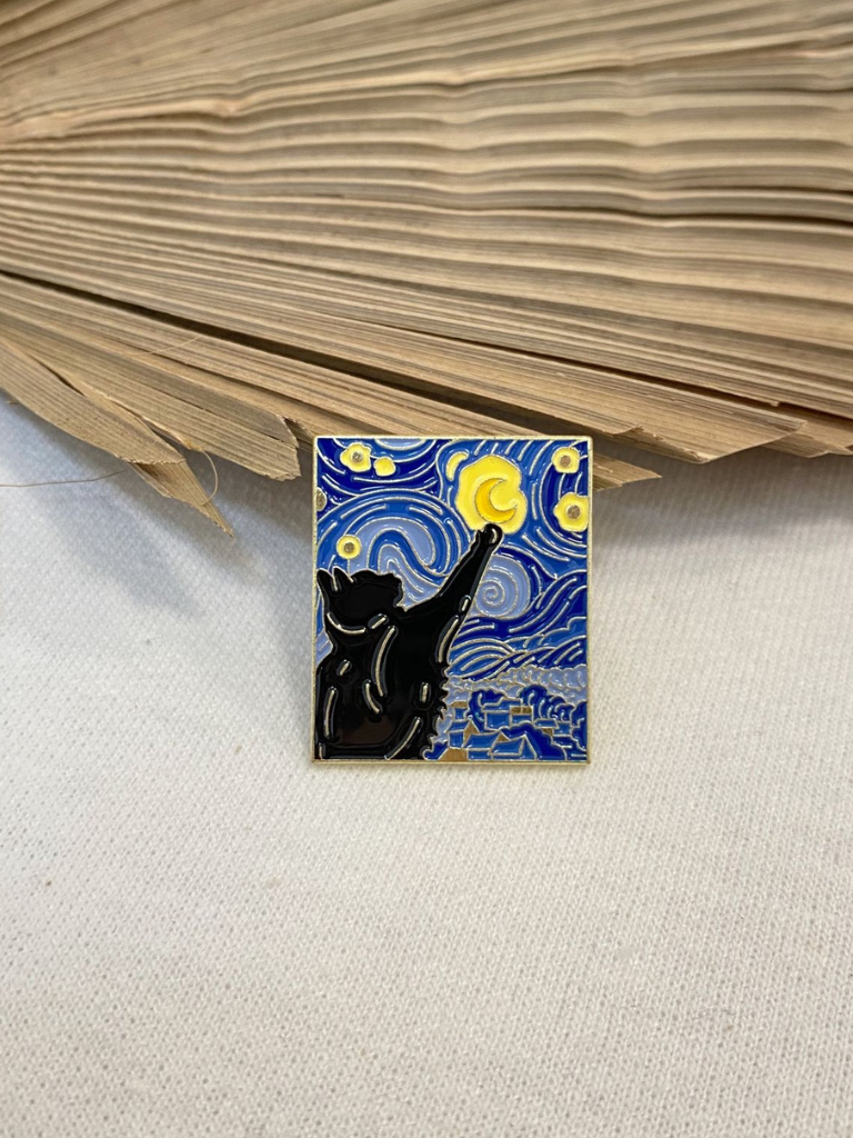 Cat Vangogh Pin